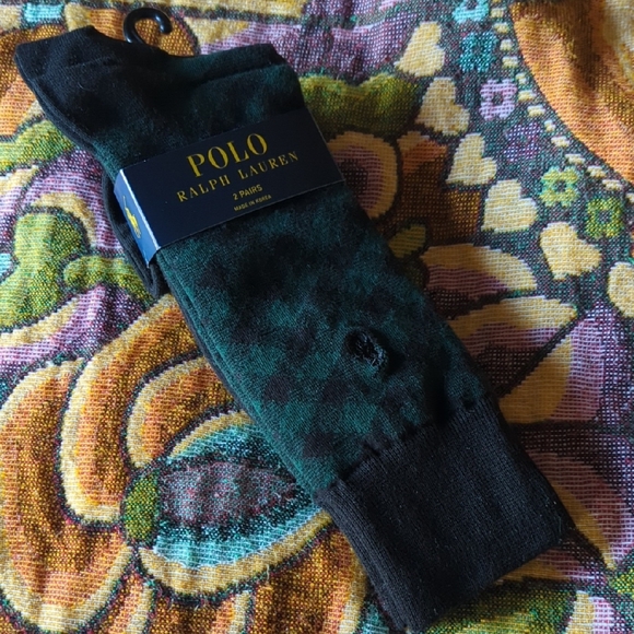 Polo Ralph Lauren Other - Polo by Ralph Lauren Men's Black and Dark Green Socks